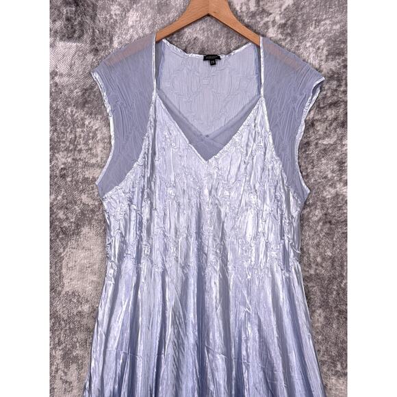 Komarov Dress 2X Womens Blue Gradient Charmeuse Midi / Maxi - Picture 2 of 8